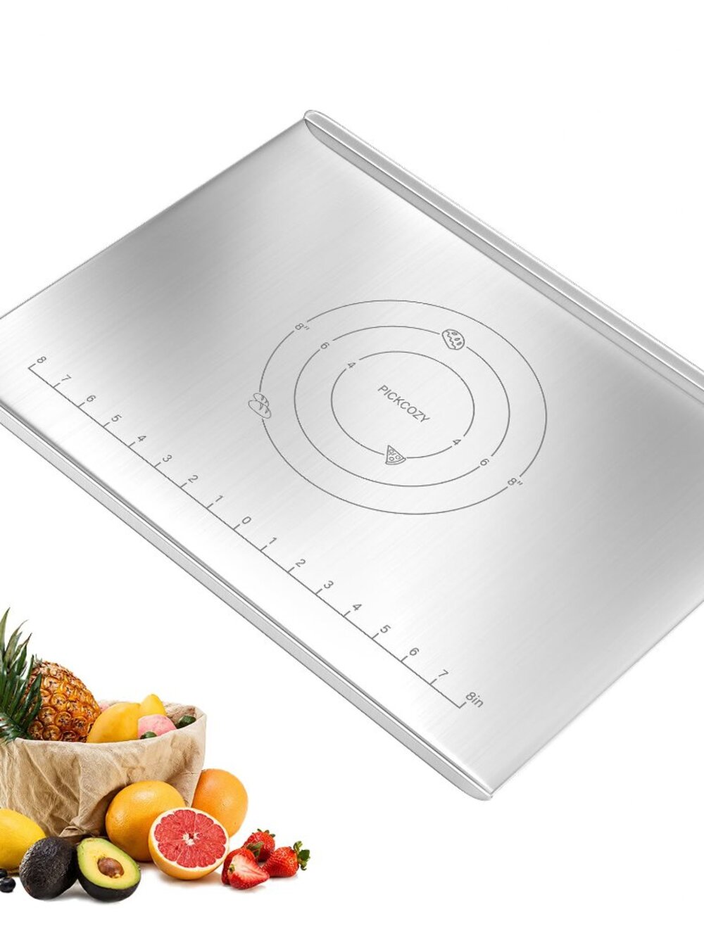 NEW Stainless Steel Cutting Board with Lip 20 x15 metal chopping kneading and